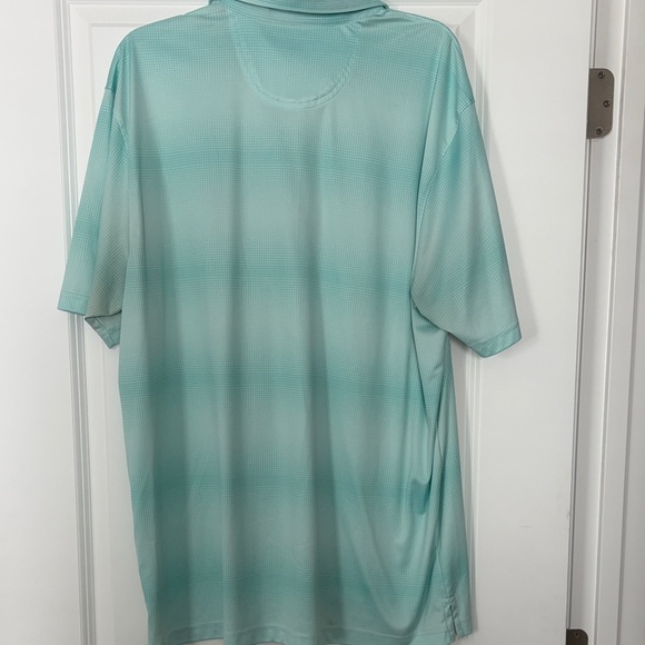 Greg Norman Collection Teal Polo Shirt with Shark Logo - Picture 4 of 4